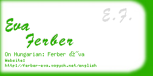 eva ferber business card